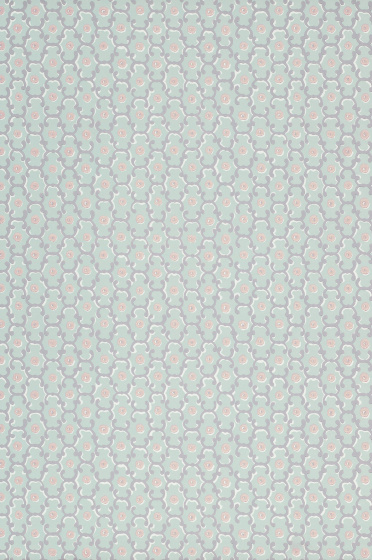 Swatch of the pale green small scale wallpaper 'Moy - Ash'.