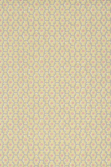 Swatch of the lime green small scale wallpaper 'Moy - Lime'.