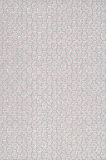 Swatch of the small scale wallpaper 'Moy - Pink'.